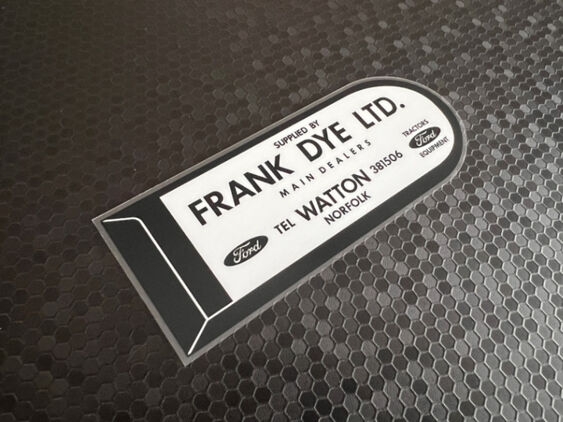 Frank Dye - Watton Norfolk - Ford - Dealer Sticker