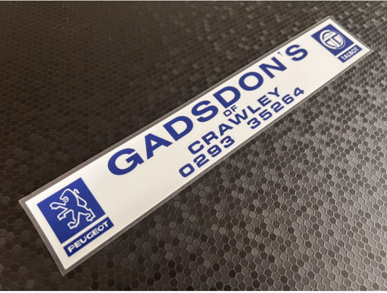 Gadsdons of Crawley - Peugeot Talbot - Dealer Sticker