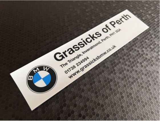 Grassicks of Perth - BMW - Dealer Sticker