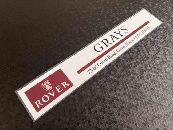 Grays Rover - Essex - Dealer Sticker