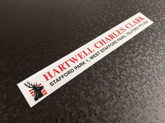 Hartwell Charles Clark - Telford - Dealer Sticker