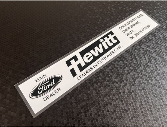 Hewitt - Chippenham Wiltshire - Ford - Dealer Sticker