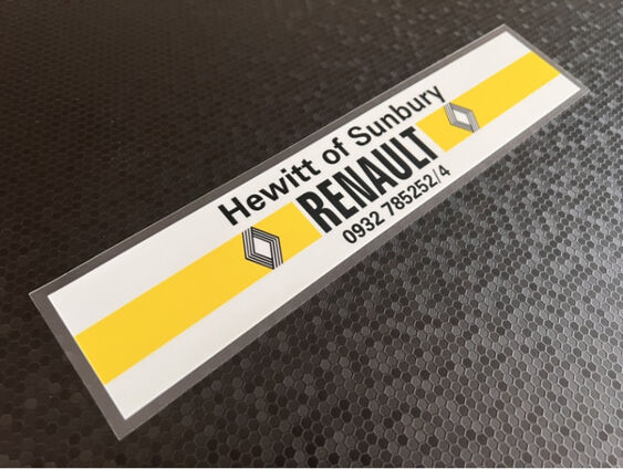 Hewitt of Sunbury - Renault - Dealer Sticker