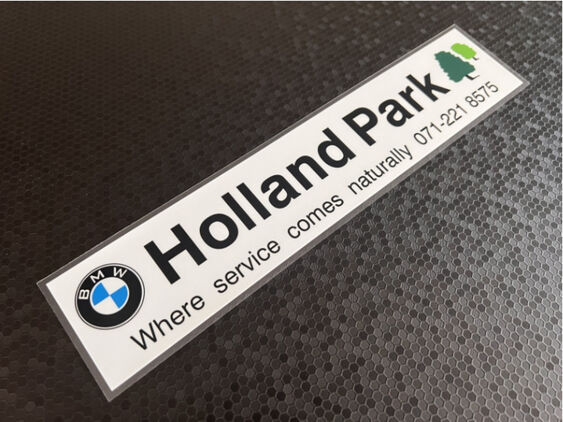 Holland Park - London - BMW - Dealer Sticker