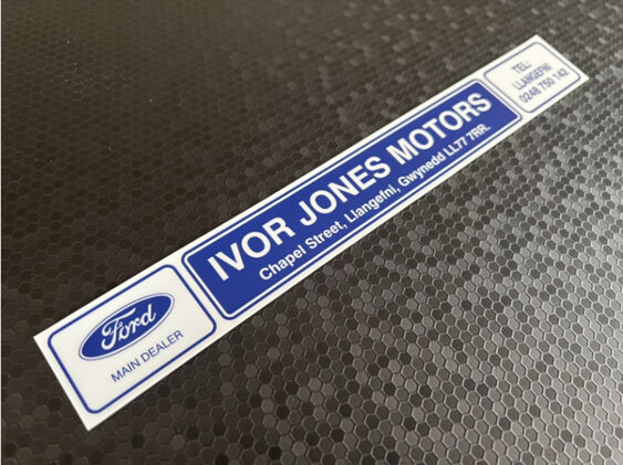 Ivor Jones - Llangefni - Ford - Dealer Sticker