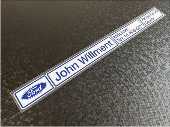 John Willment - Mitcham - Ford - Dealer Sticker