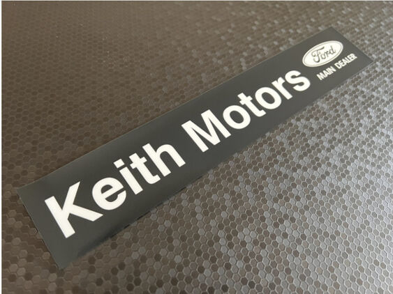 Keith Motors - Christchurch - Ford - Dealer Sticker