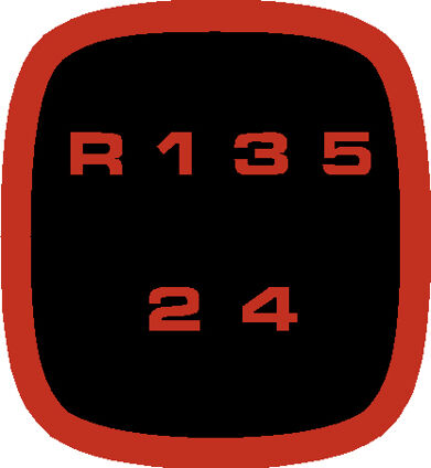 Capri 5 Speed Gearknob Gel Badge - Red