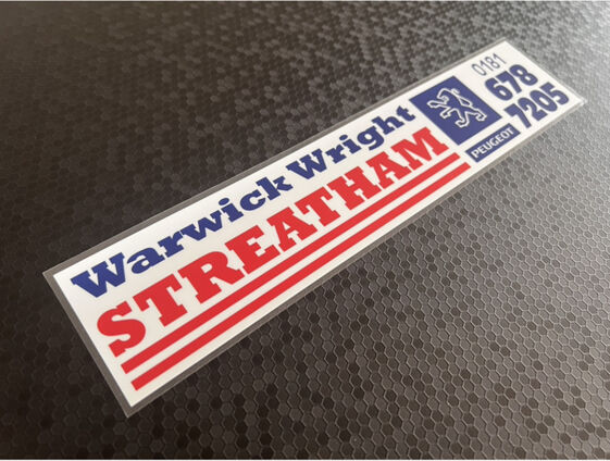 Warwick Wright - Streatham - Peugeot - Dealer Sticker