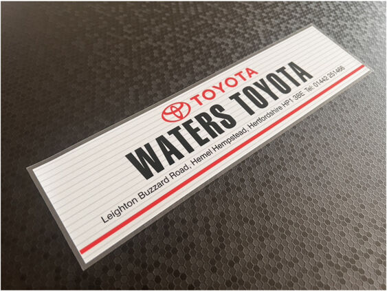 Waters Toyota - Hemel Hempstead - Dealer Sticker