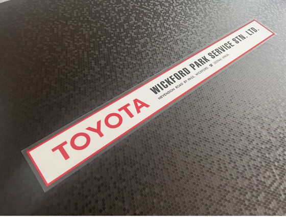 Wickford Park Service Station - Toyota - Dealer Sticker