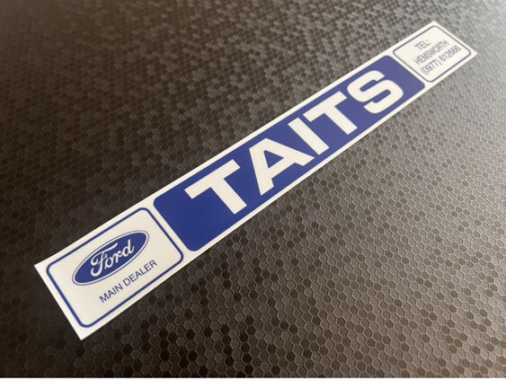 Taits - Hemsworth - Ford - Dealer Sticker