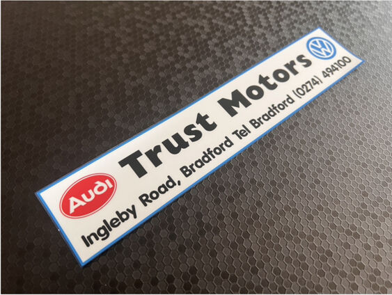Trust Motors - Bradford - VW Audi - Dealer Sticker