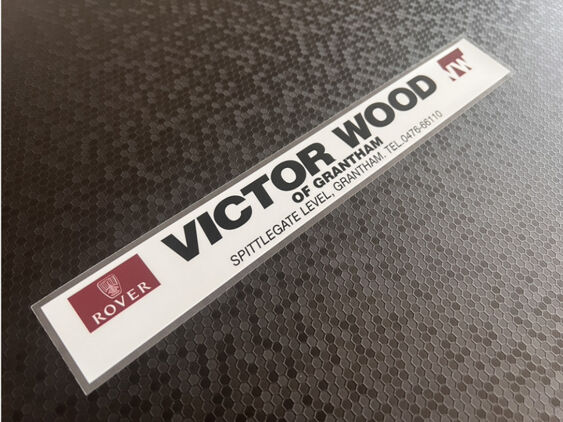 Victor Wood - Grantham - Rover - Dealer Sticker
