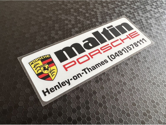 Maltin Porsche - Henley on Thames - Dealer Sticker