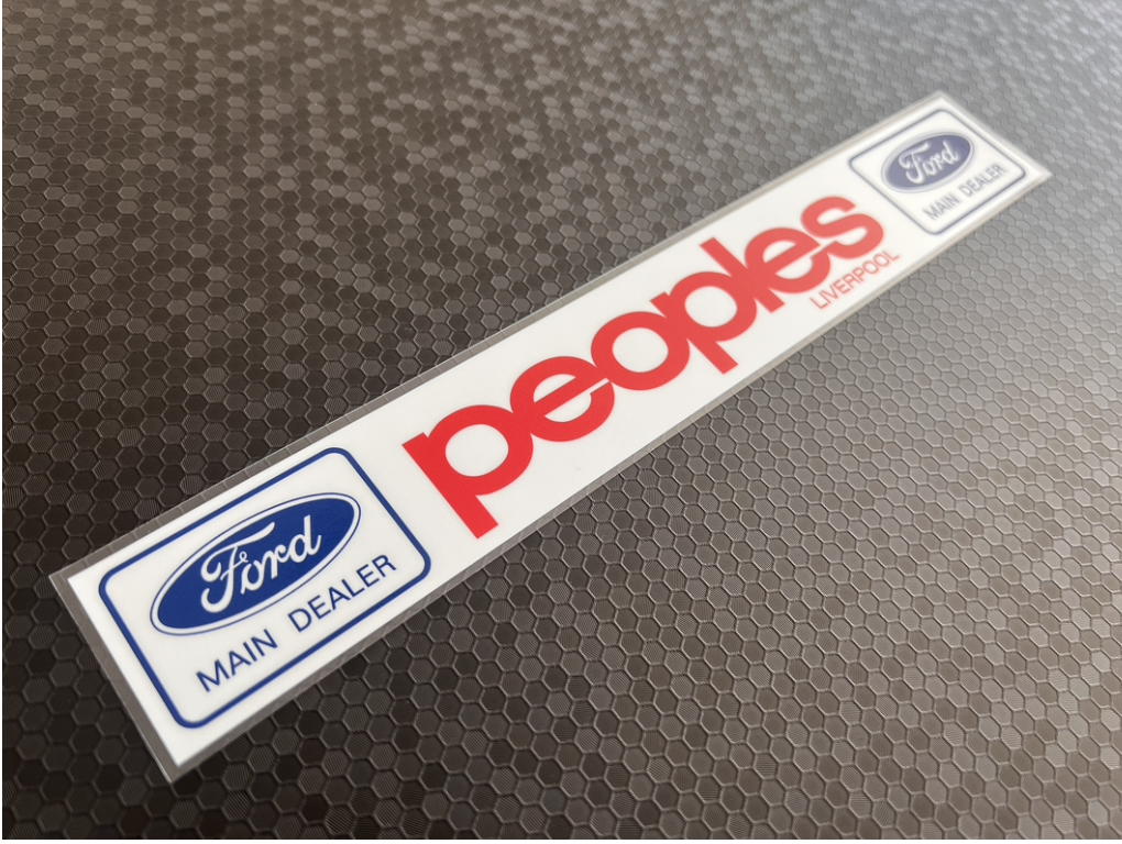 Peoples Liverpool Ford Dealer Sticker / DMB Graphics Ltd