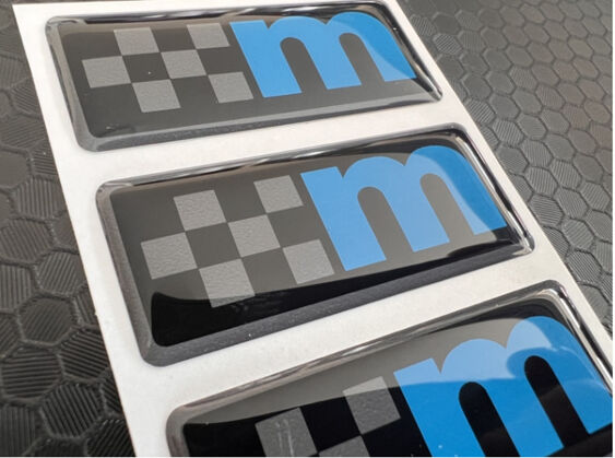 M Logo Gel badge - Nitrous/Grey