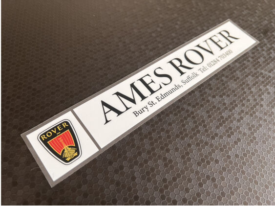 Ames Rover - Bury St Edmunds Suffolk - Dealer Sticker