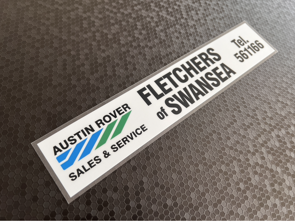 Fletchers of Swansea Austin Rover Dealer Sticker