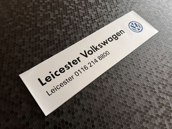 Leicester Volkswagen - VW - Dealer Sticker