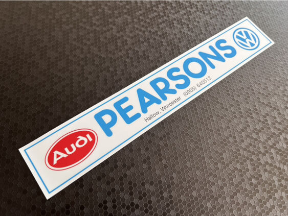 Pearsons - VW Audi - Hallow Worcester - Dealer Sticker
