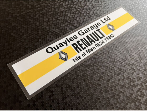 Quayles Garage - Isle of Man - Renault - Dealer Sticker