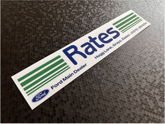 Rates - Grays Essex - Ford - Dealer Sticker
