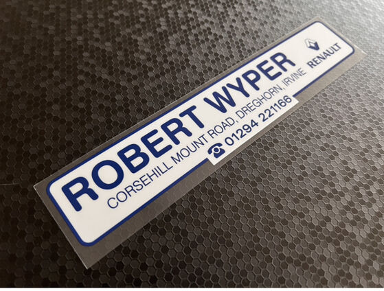 Robert Wyper - Irvine - Renault - Dealer Sticker