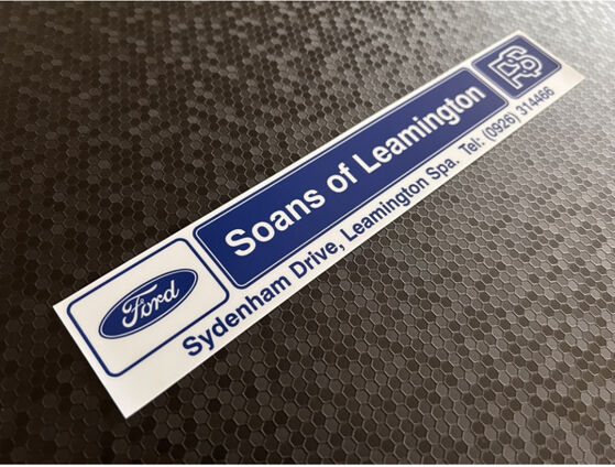 Soans of Leamington Spa - Ford - Dealer Sticker