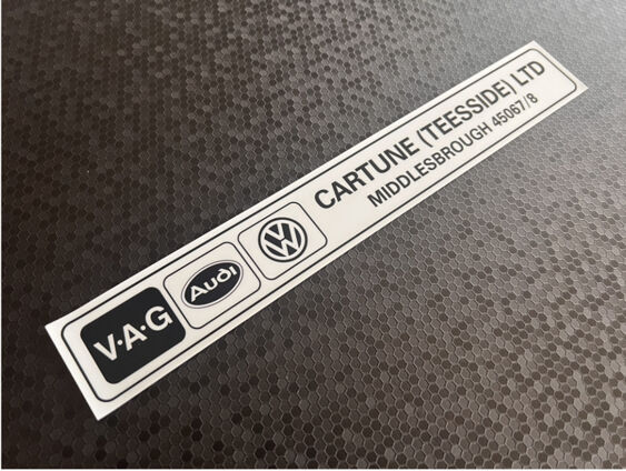 Cartune Teesside - VW Audi - Dealer Sticker