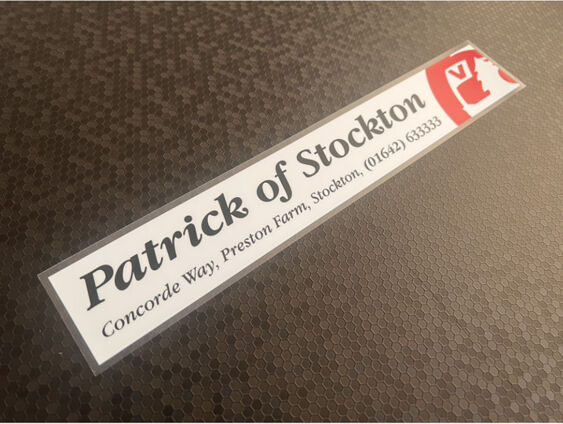 Patrick of Stockton - Vauxhall - Dealer Sticker