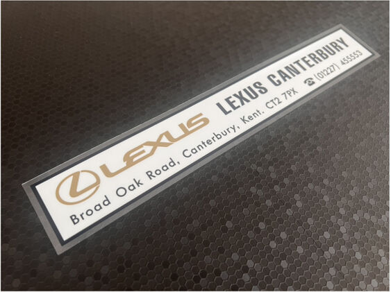 Lexus - Canterbury Kent - Dealer Sticker