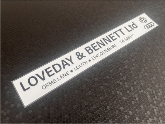 Loveday and Bennett - VW Audi - Lincolnshire - Dealer Sticker
