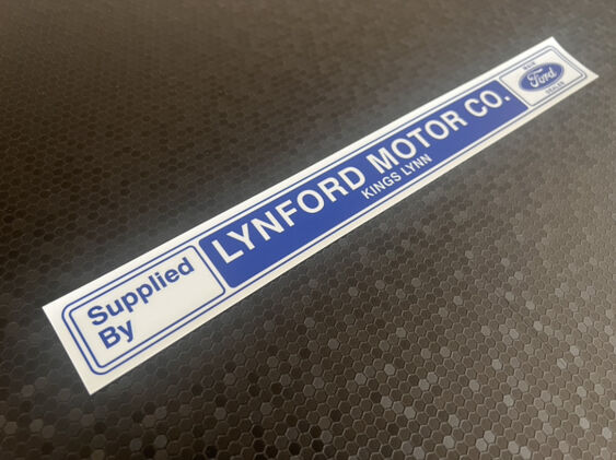 Lynford Motor Company - Kings Lynn Norfolk - Ford - Dealer Sticker