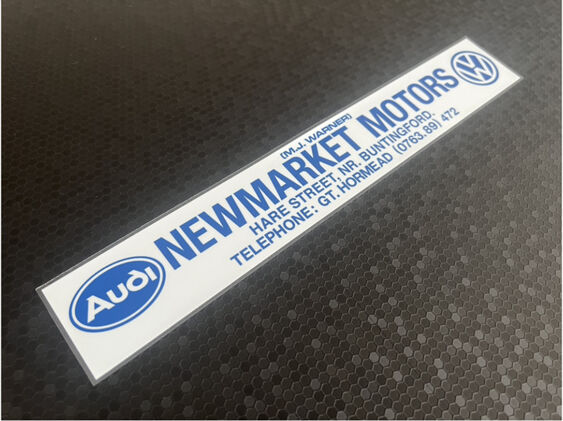 Newmarket Motors - VW Audi - Dealer Sticker - V2