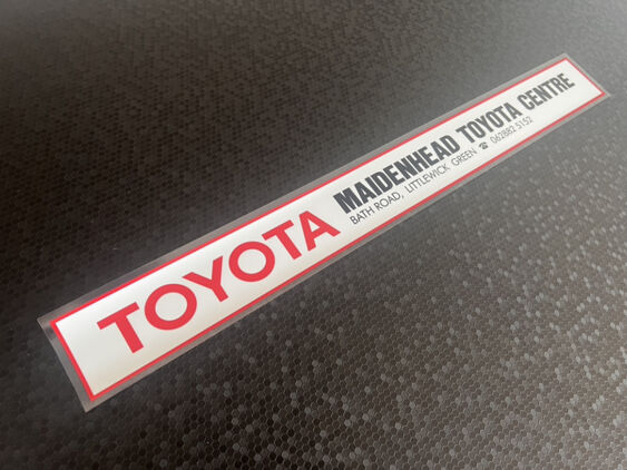 Maidenhead Toyota Centre - Dealer Sticker