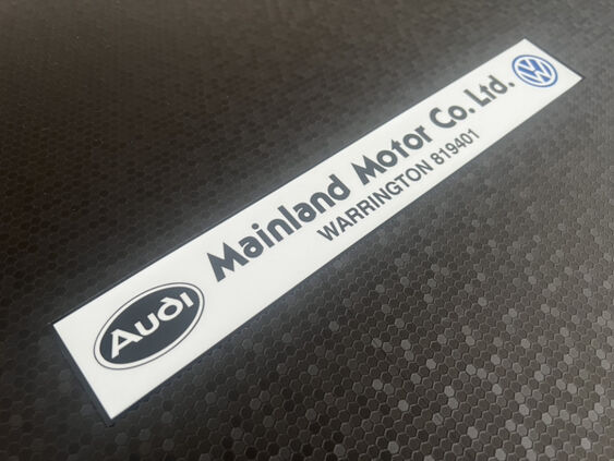 Mainland Motor Company - Warrington - VW Audi - Dealer Sticker