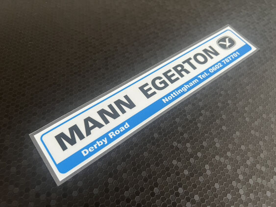 Mann Egerton - Nottingham - Dealer Sticker