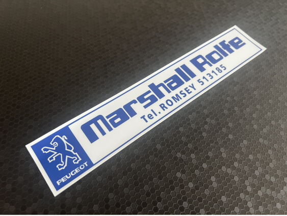 Marshall Rolfe - Romsey - Peugeot - Dealer Sticker
