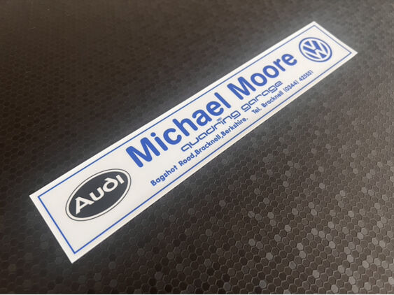 Michael Moore - Bracknell - VW Audi - Dealer Sticker