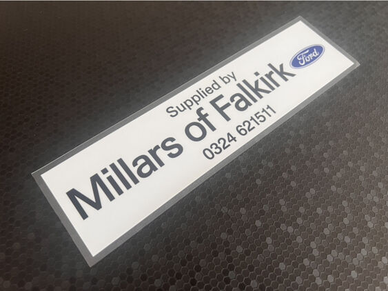 Millars of Falkirk - Ford - Dealer Sticker