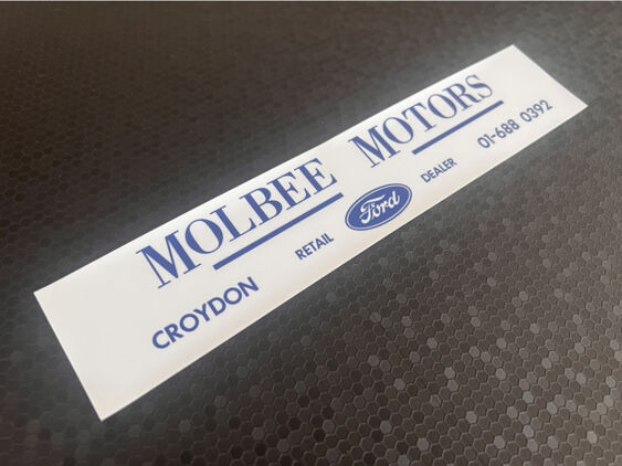 Molbee Motors - Croydon - Ford - Dealer Sticker