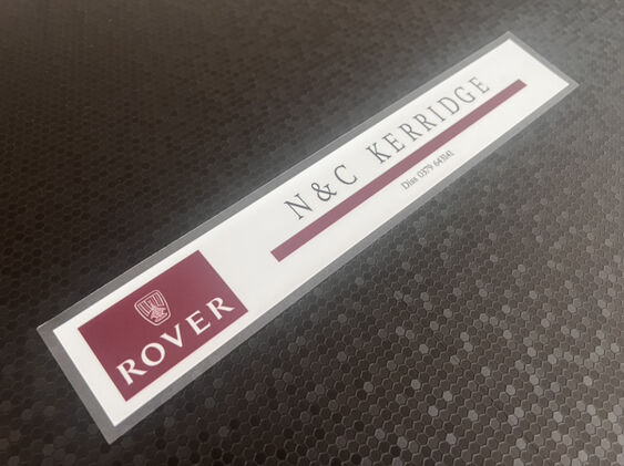 N & C Kerridge - Diss - Rover - Dealer Sticker