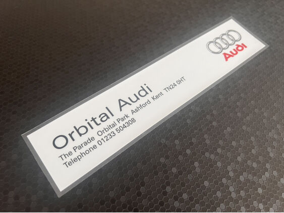 Orbital Audi - Ashford Kent - Dealer Sticker