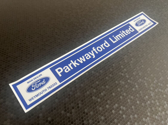 Parkwayford - Weymouth Dorchester - Ford - Dealer Sticker
