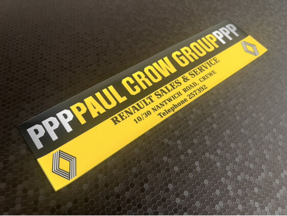 Paul Crow Group - Crewe - Renault - Dealer Sticker