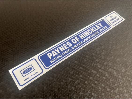 Paynes of Hinckley - Ford - Dealer Sticker
