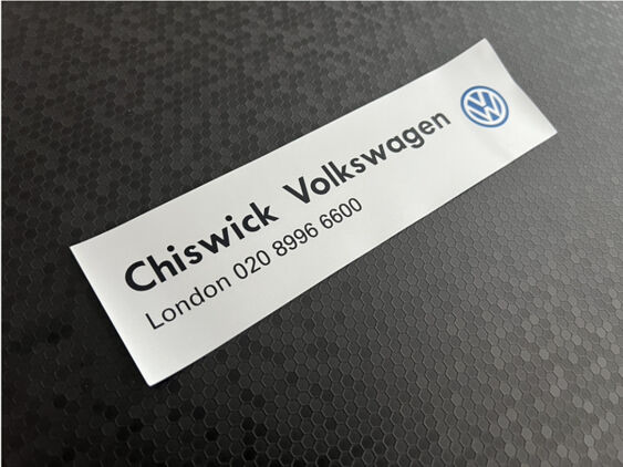 Chiswick Volkswagen - London - VW - Dealer Sticker