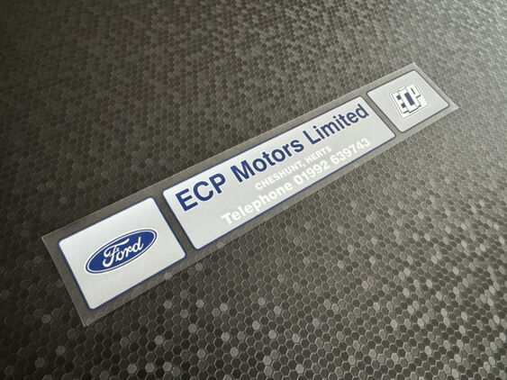 ECP Motors - Cheshunt Herts - Ford - Dealer Sticker - V2