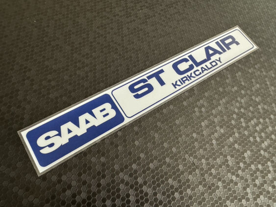 St Clair - SAAB - Kirkcaldy - Dealer Sticker